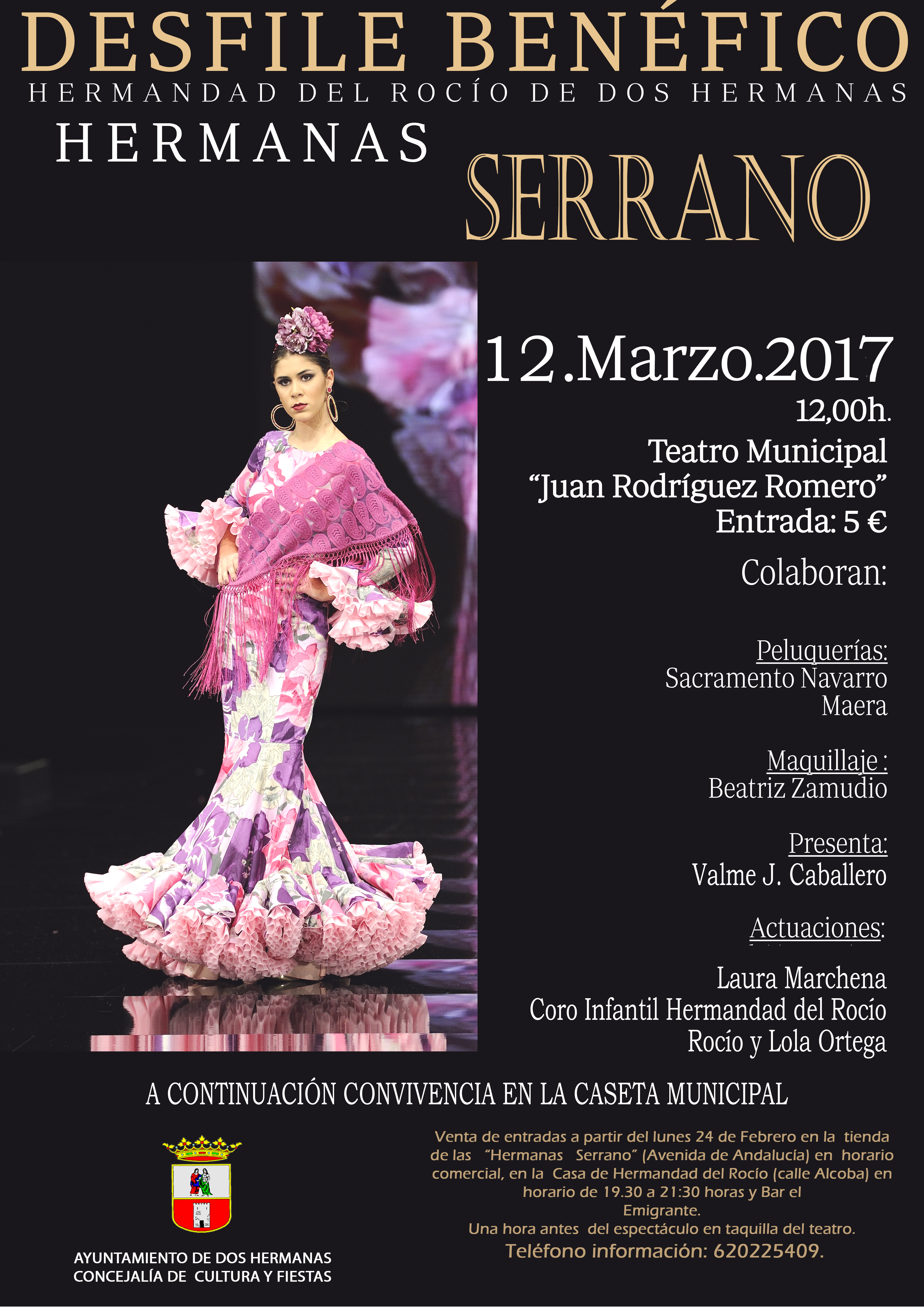 Desfile de Moda Flamenca, Hermanas Serrano – Real y Fervorosa Hermandad de Ntra. Sra. del Rocío Hermanas Web Oficial